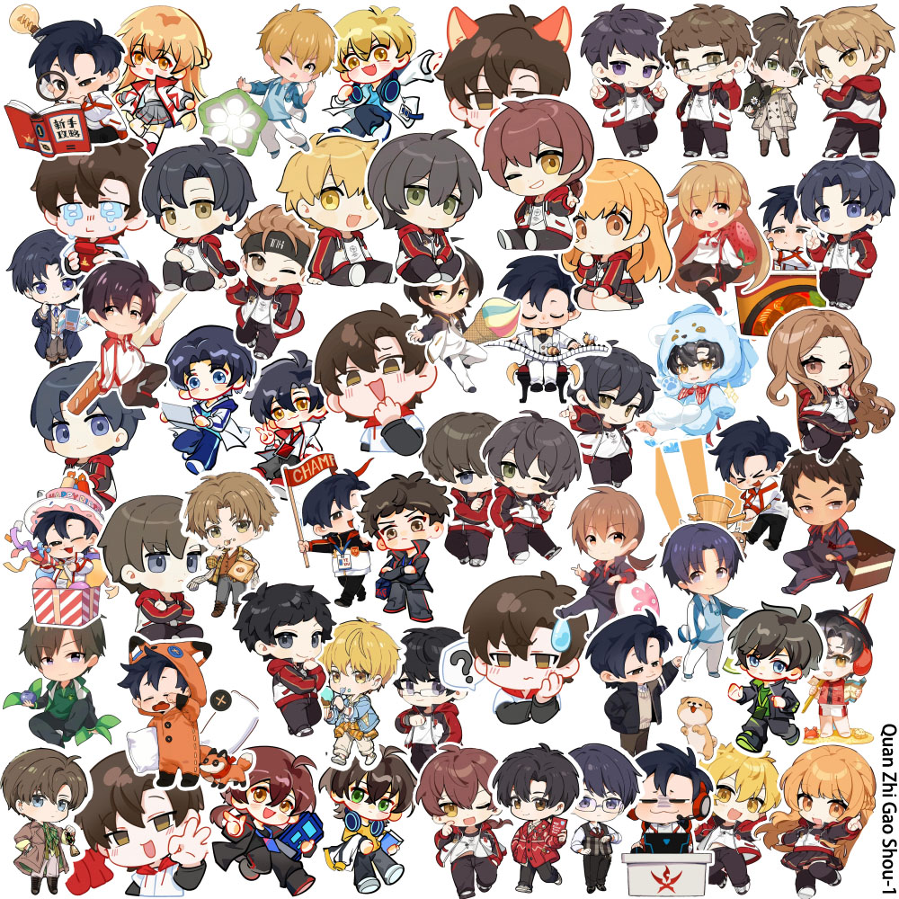 Art Craft Notebook - Colorful Gaming Manga Figure Stickers Waterproof