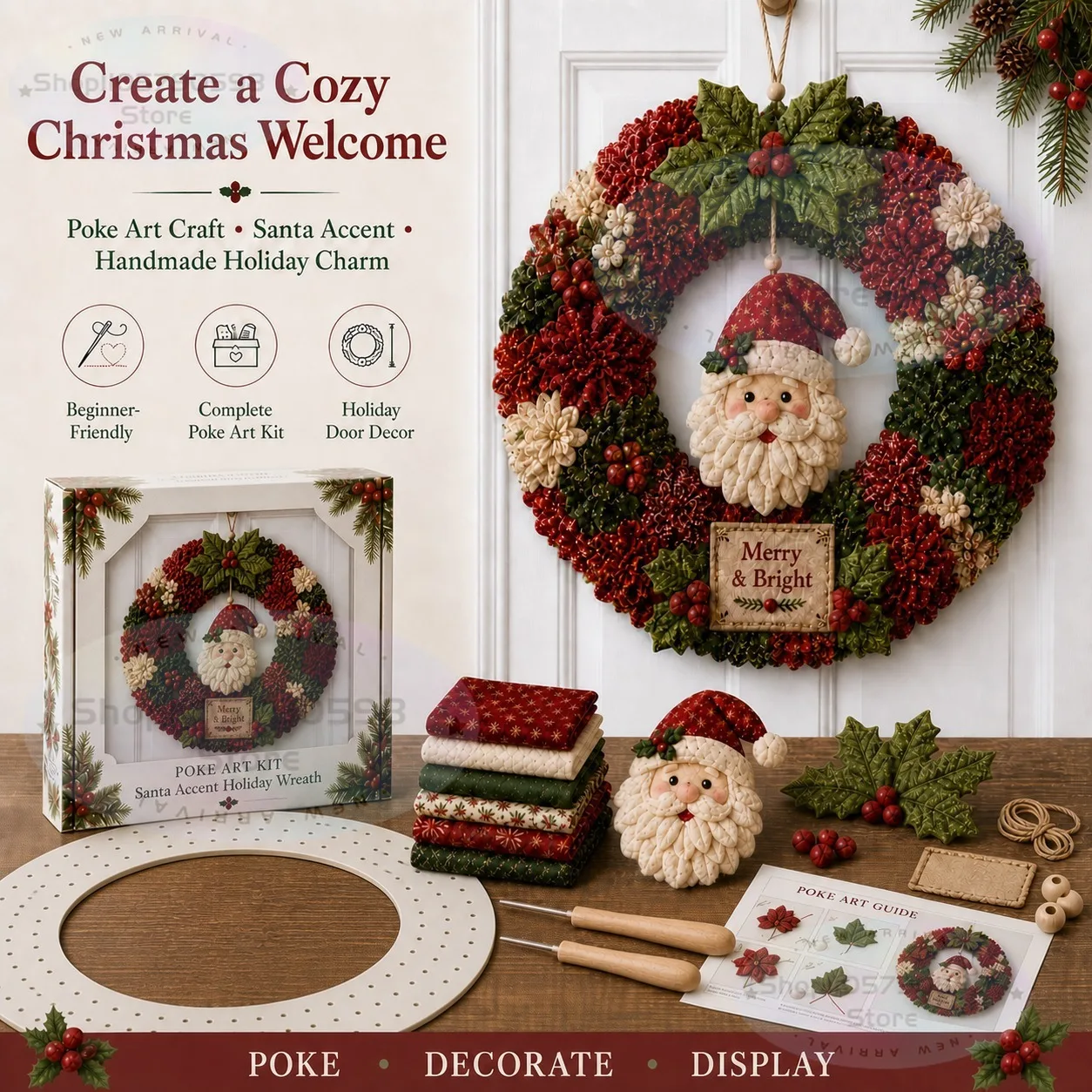 2026 3D Fabric Poke Wreath DIY - Art Craft Store review and price