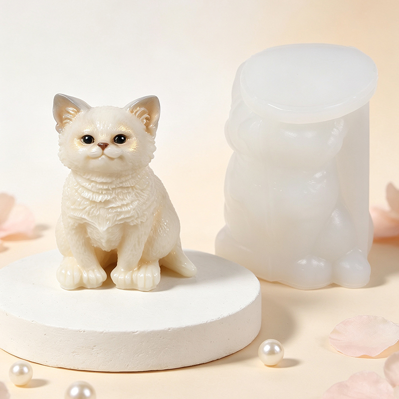 3D Cat Silicone Mold DIY Candl - Art Craft Show review and price