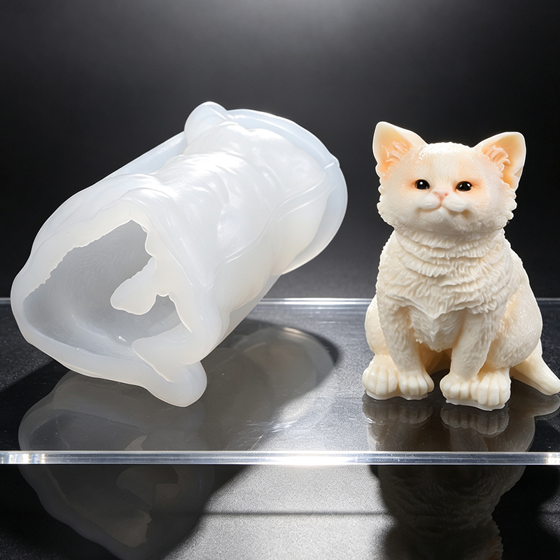 3D Cat Silicone Mold DIY Candl - Art Craft Show review and price