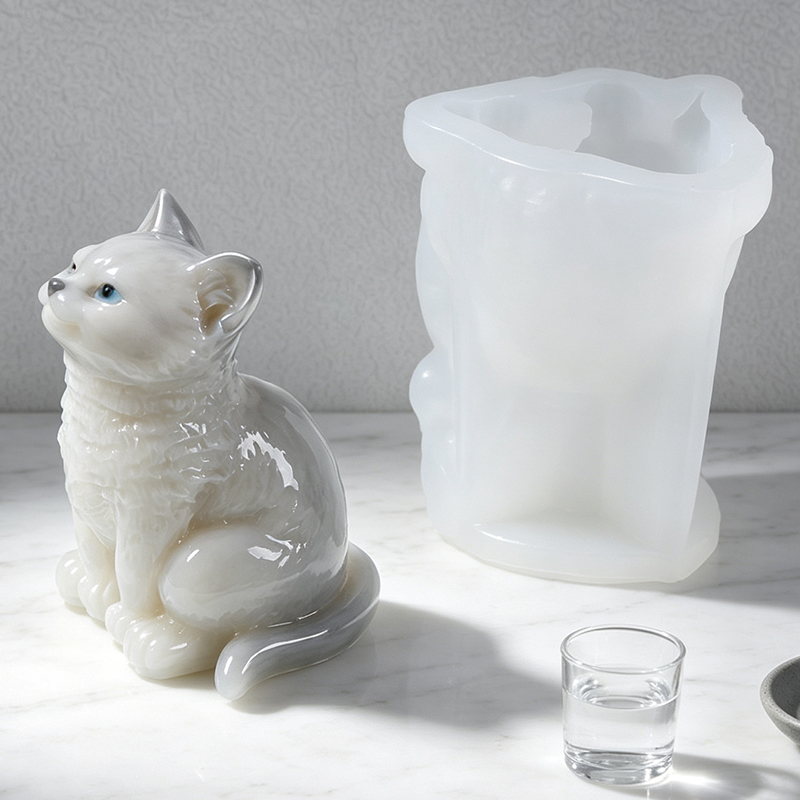 3D Cat Silicone Mold DIY Candl - Art Craft Show review and price