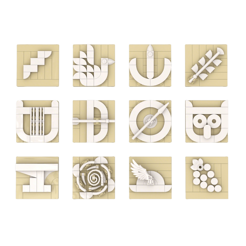 306pcs MOC Sculptures Twelve O - Art Craft Logo Ideas review and price