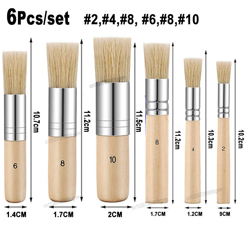 3/6Pcs Bristle Hair Stencil Pa - Art Craft 2 Year Olds review and price