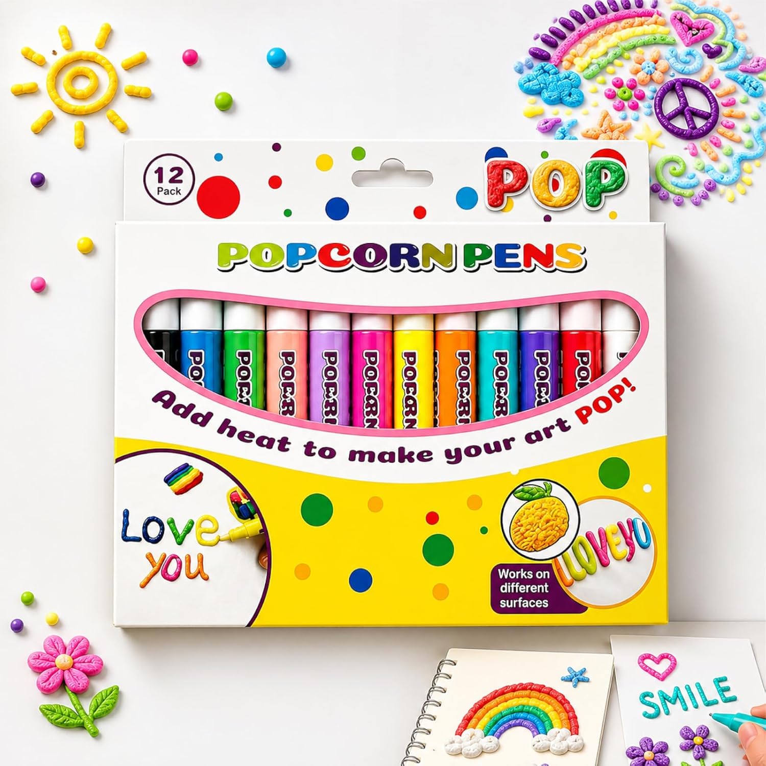 Magic Puffy Popcorn Pens 3D Pu - Art Craft Notebook review and price