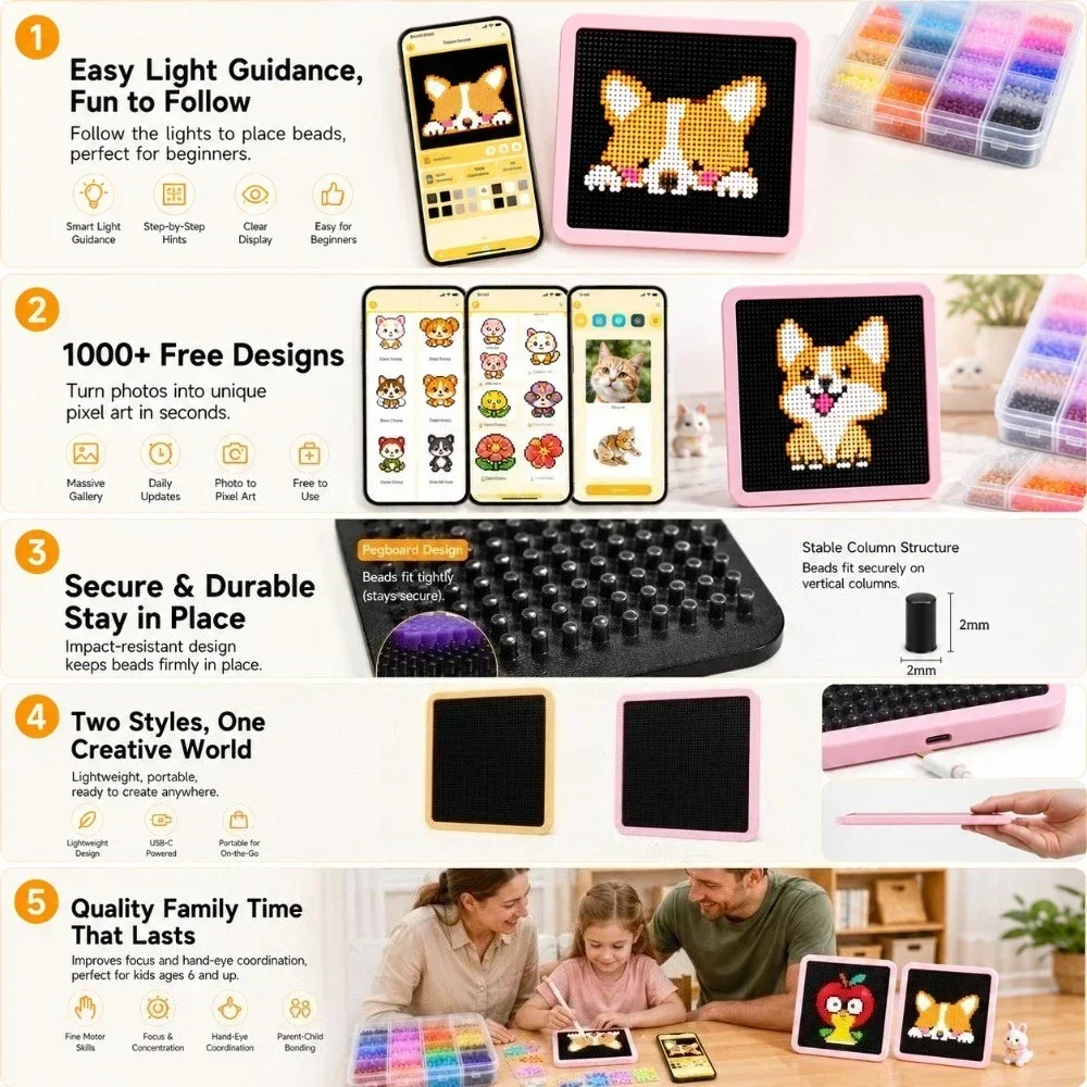 LED Smart Fuse Bead Pegboard,  - Craft Art Set review and price