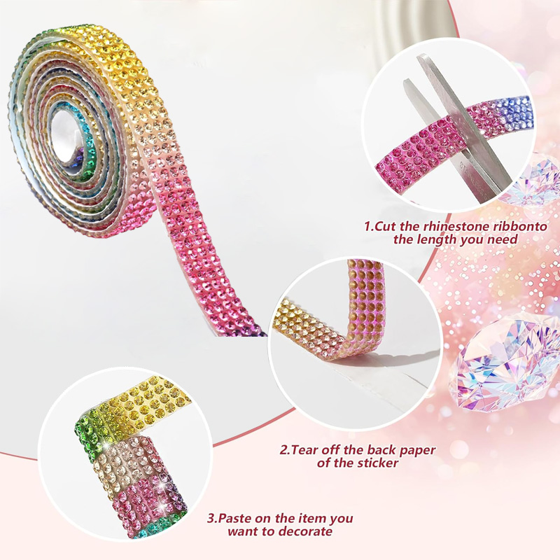 4 Row Rhinestone Ribbon Roll D - Art Craft 2 Year Olds review and price