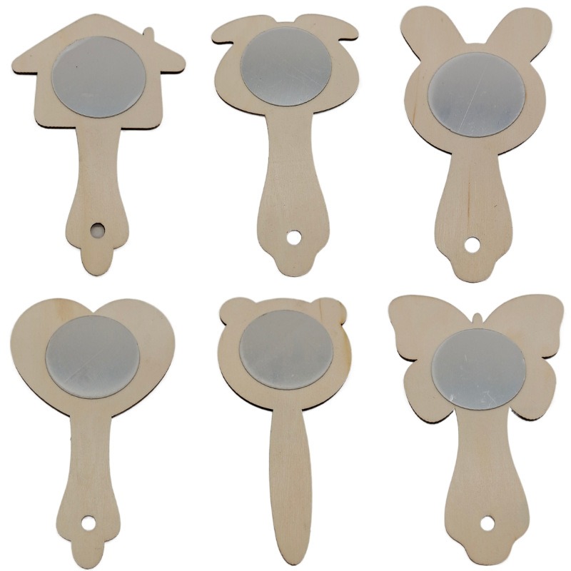2pcs DIY Wooden Mirror Mini Wo - Art Craft Mirror review and price